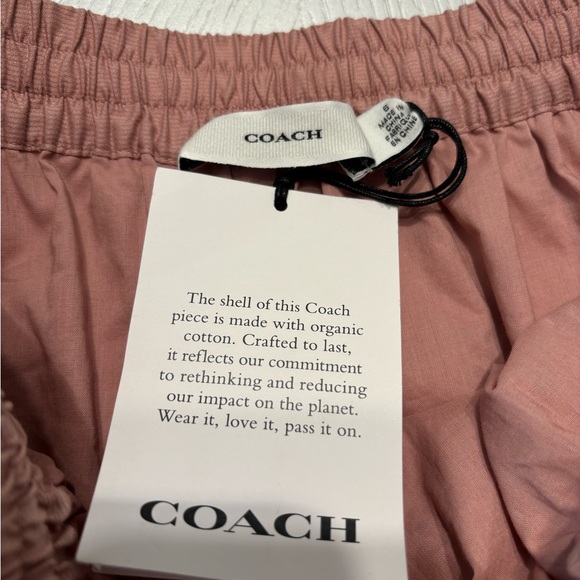 NWT Broderie Anglaise Mini Skirt Organic Cotton Size 6 Coach Light Pink - Picture 8 of 14